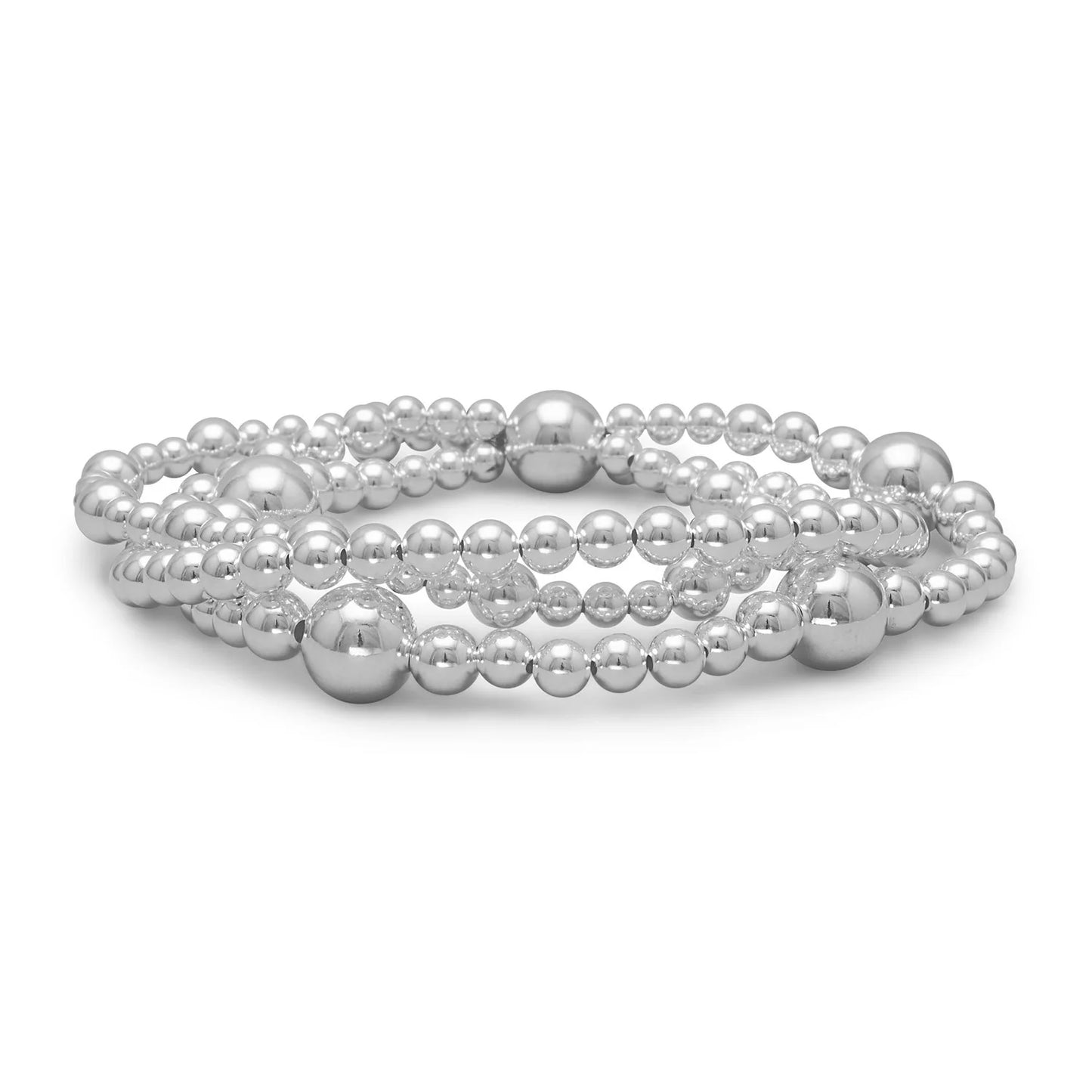 8" Sterling Silver Stretch Bracelet