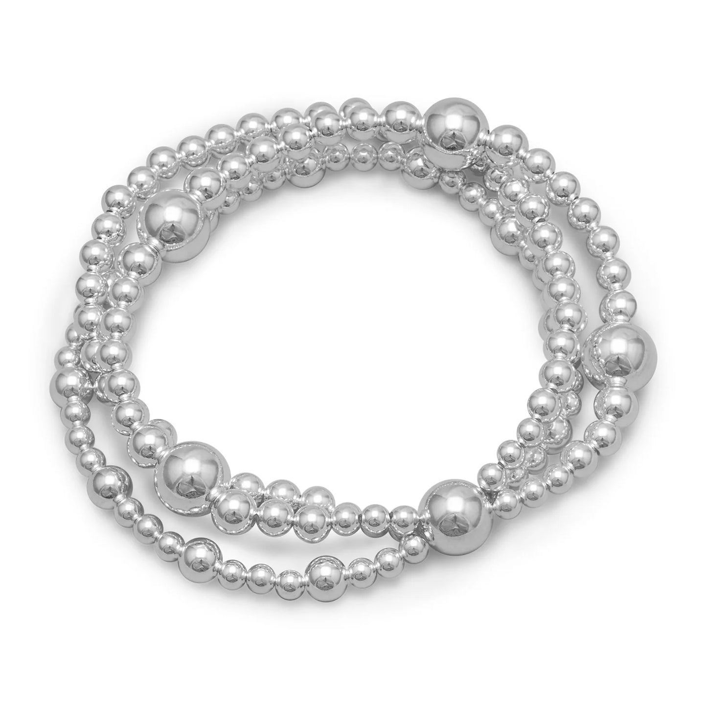 8" Sterling Silver Stretch Bracelet