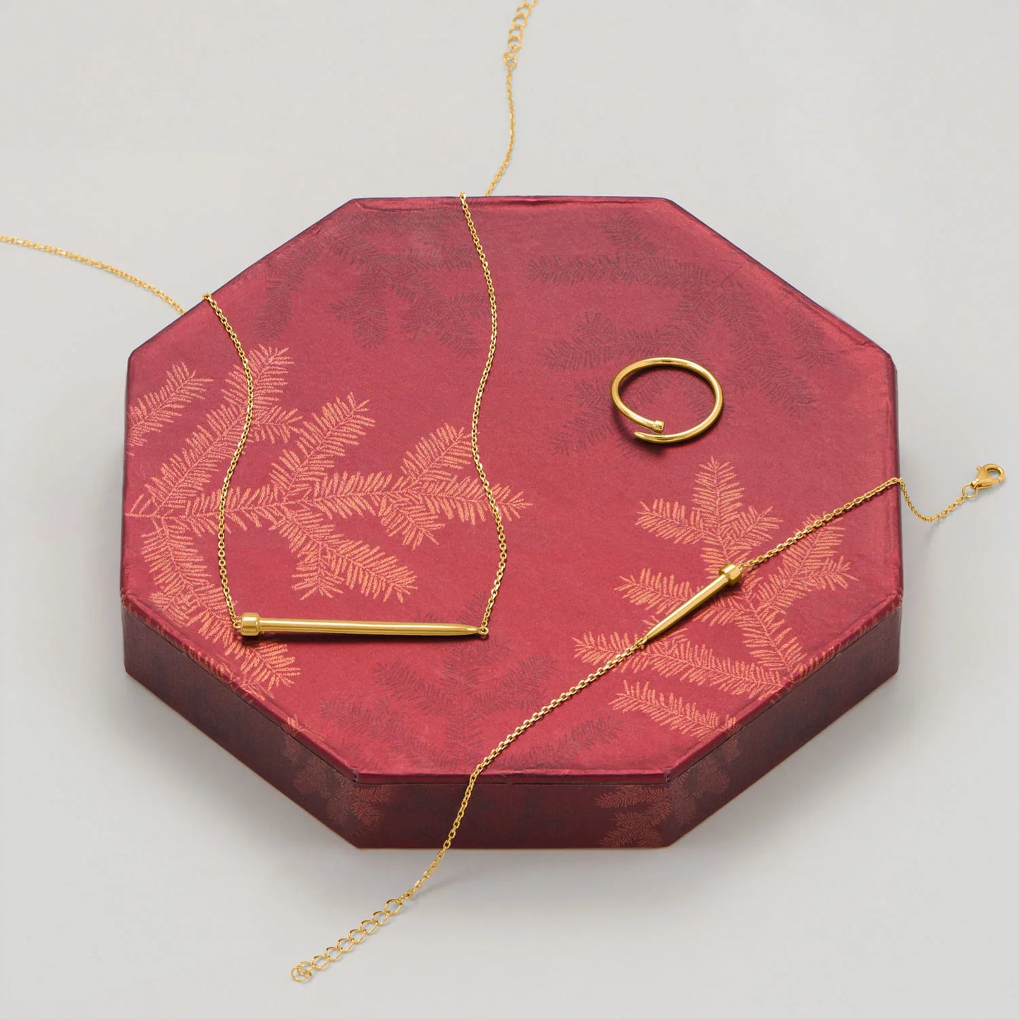 Sterling Silver Wrap Nail Ring, 14K Gold Plated, Adjustable 1.5mm Band, Sizes 6-9, Industrial Fashion Style