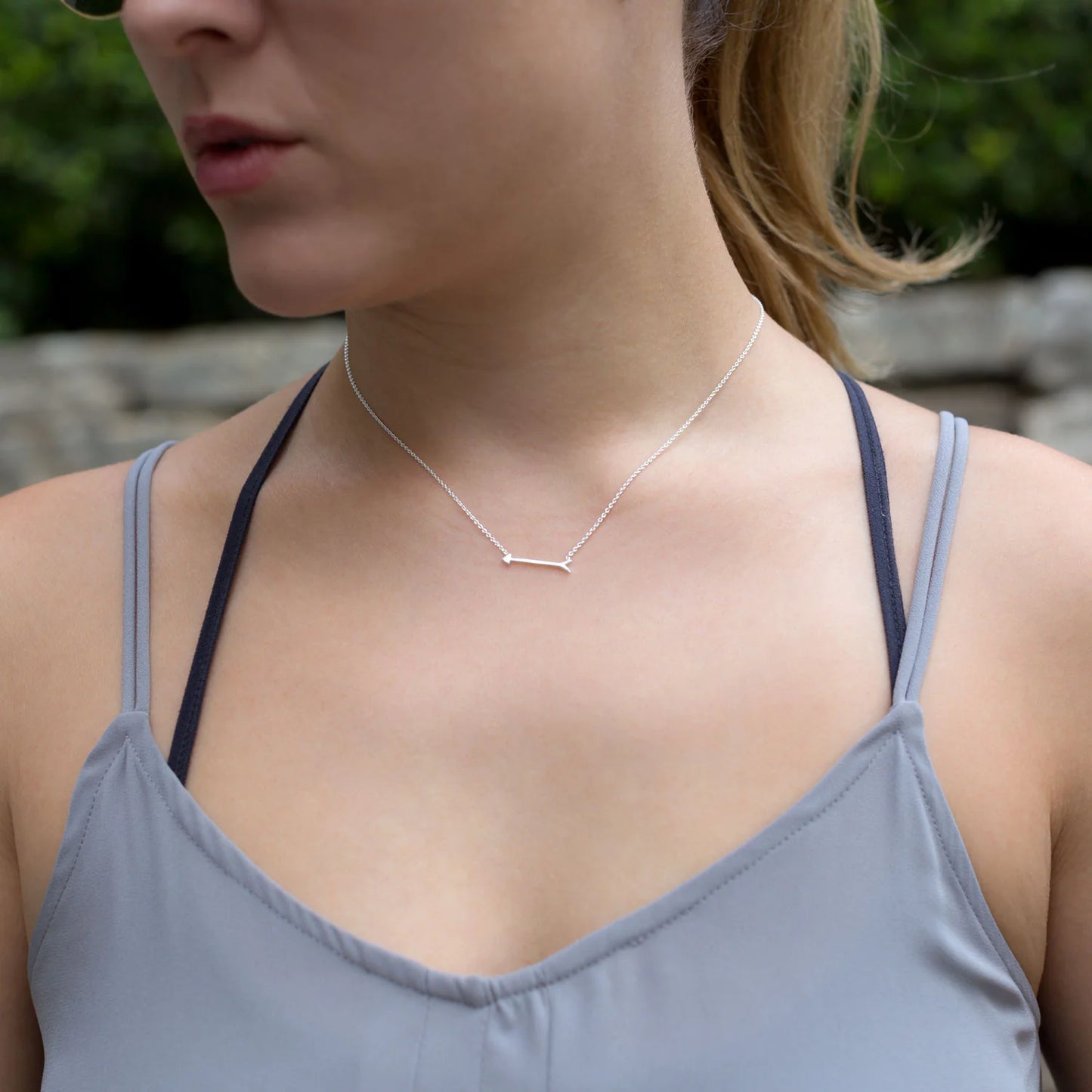 Arrow Necklace - Sterling Silver Pendant with Adjustable Chain