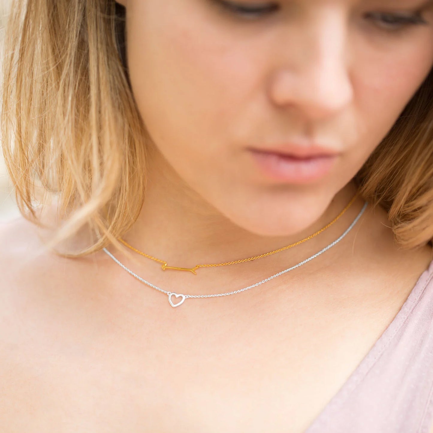 14 Karat Gold Plated Sterling Silver Arrow Pendant Necklace, 16 Inch with 2 Inch Extension Chain, Lobster Clasp