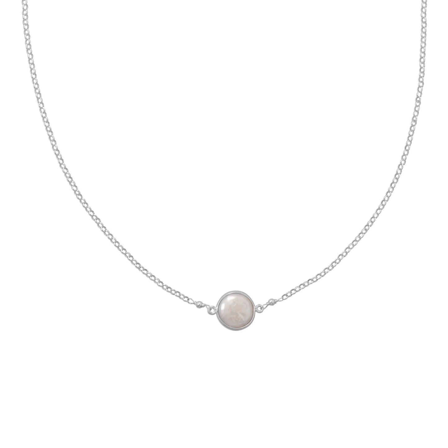 16" Cultured Freshwater Coin Pearl Necklace