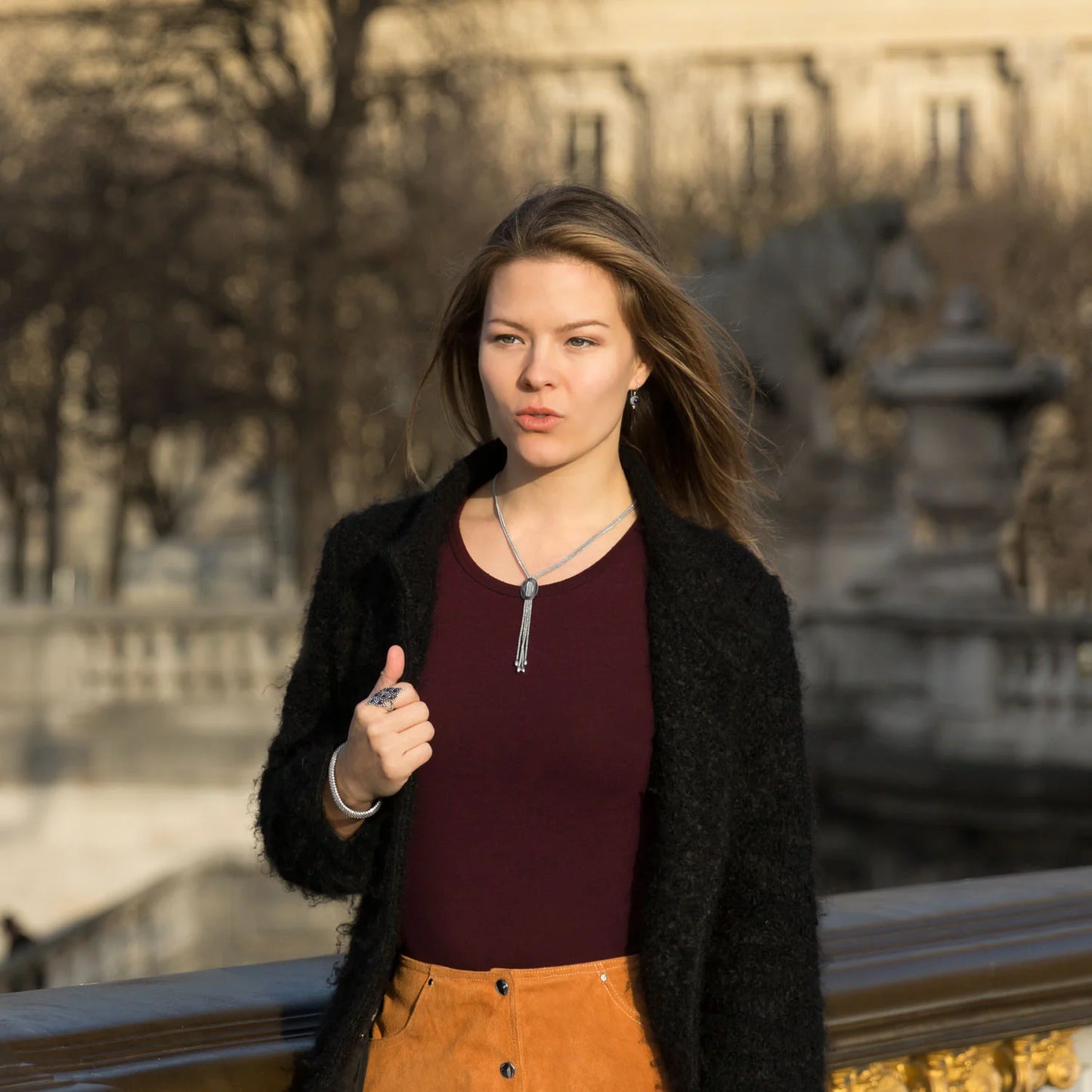 Sterling Silver Oxidized Ring with Lapis Stones, Marquise Shape Front, Split Band Design, Sizes 6-10