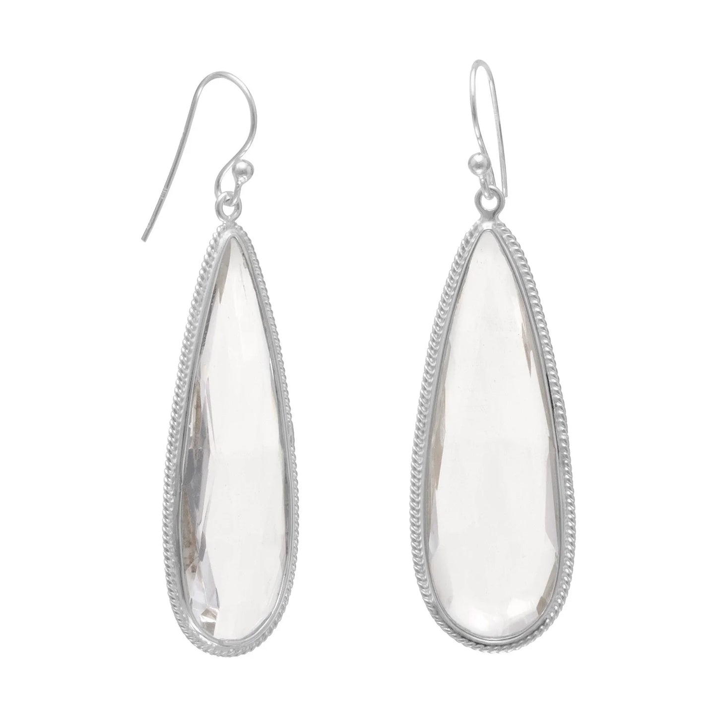Faceted Quartz Earrings