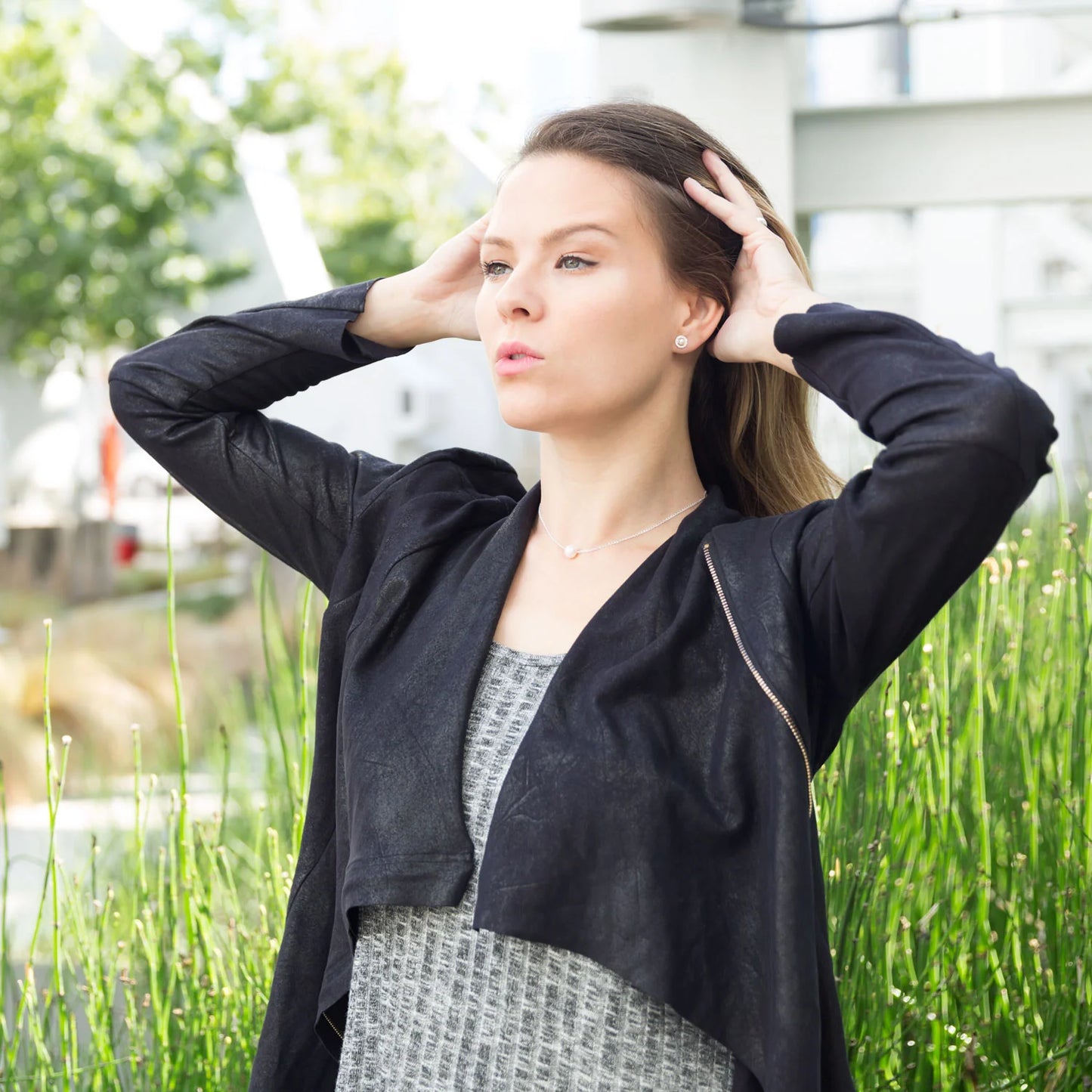 Sterling Silver Floating Cultured Freshwater Pearl Necklace, 16 Inch with 2 Inch Extension, 9mm Pearl, Lobster Clasp