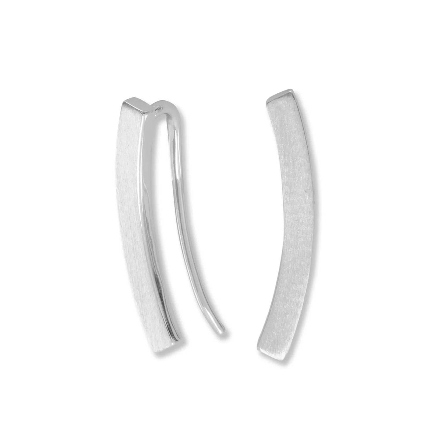 Rhodium Plated Ear Climbers