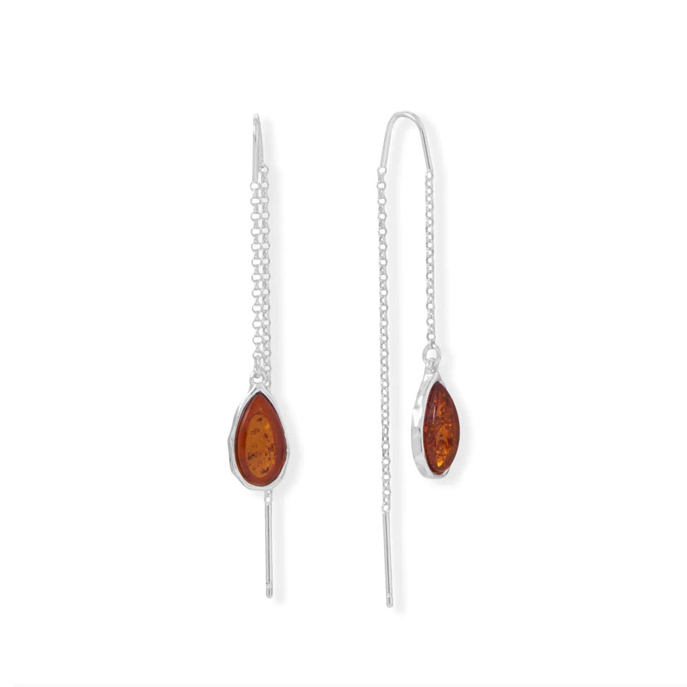 Baltic Amber Threader Earrings: A Must-Have!