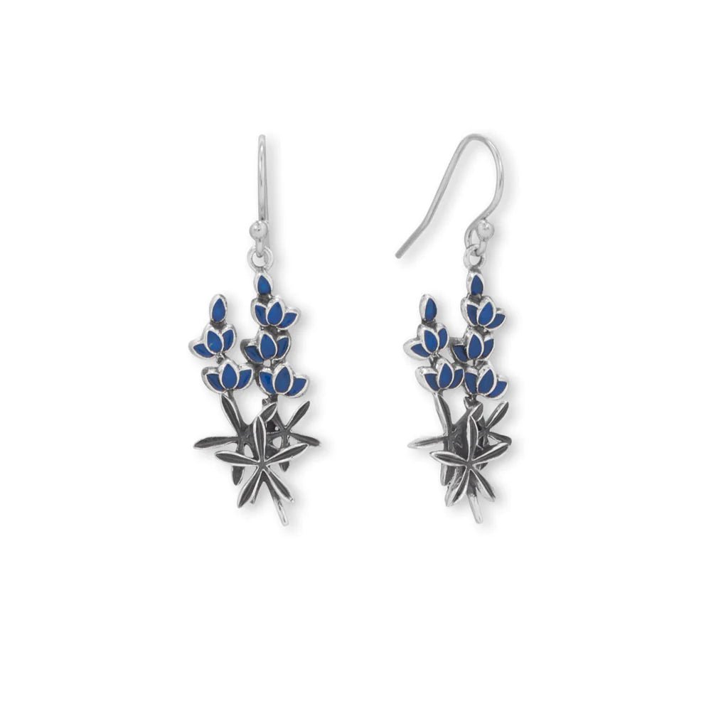 Enamel Bluebonnet Earrings