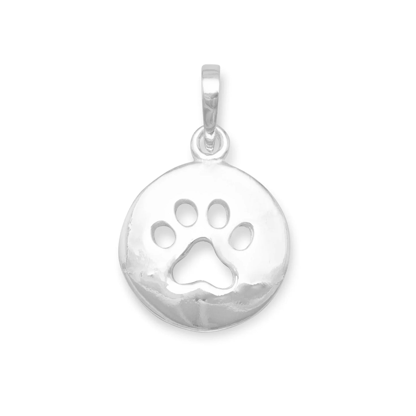 Cut Out Paw Print Pendant