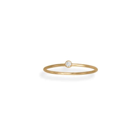 CZ Thin Ring - 14/20 Gold Filled Minimalist Design