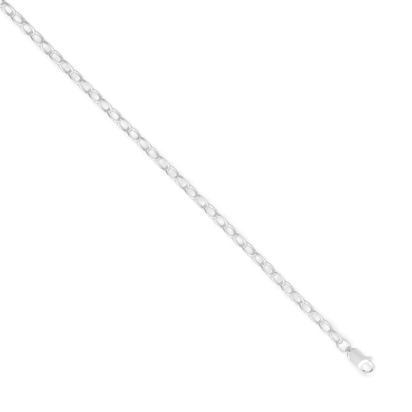 Open Link Cable Chain Necklace 925 Sterling Silver Lobster Clasp USA 3.8mm