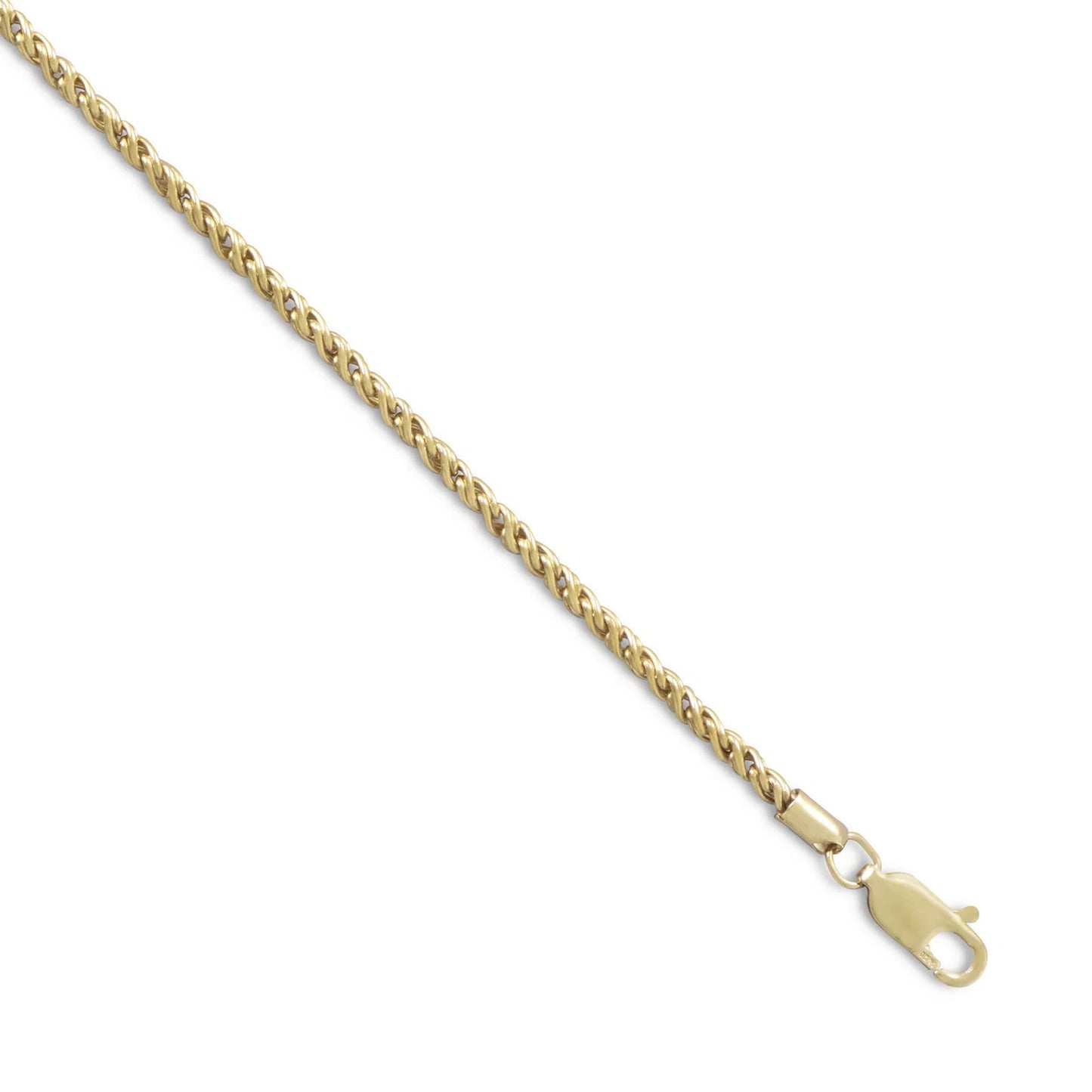 Reverse Twisted Rope Chain Necklace 14/20 Gold Filled Lobster Clasp 2.1mm