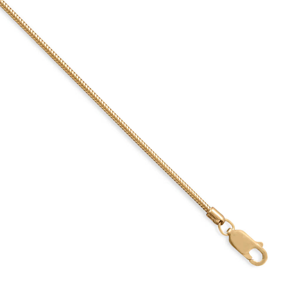 Snake Chain Necklace 14/20 Gold Filled Lobster Clasp 1.5mm