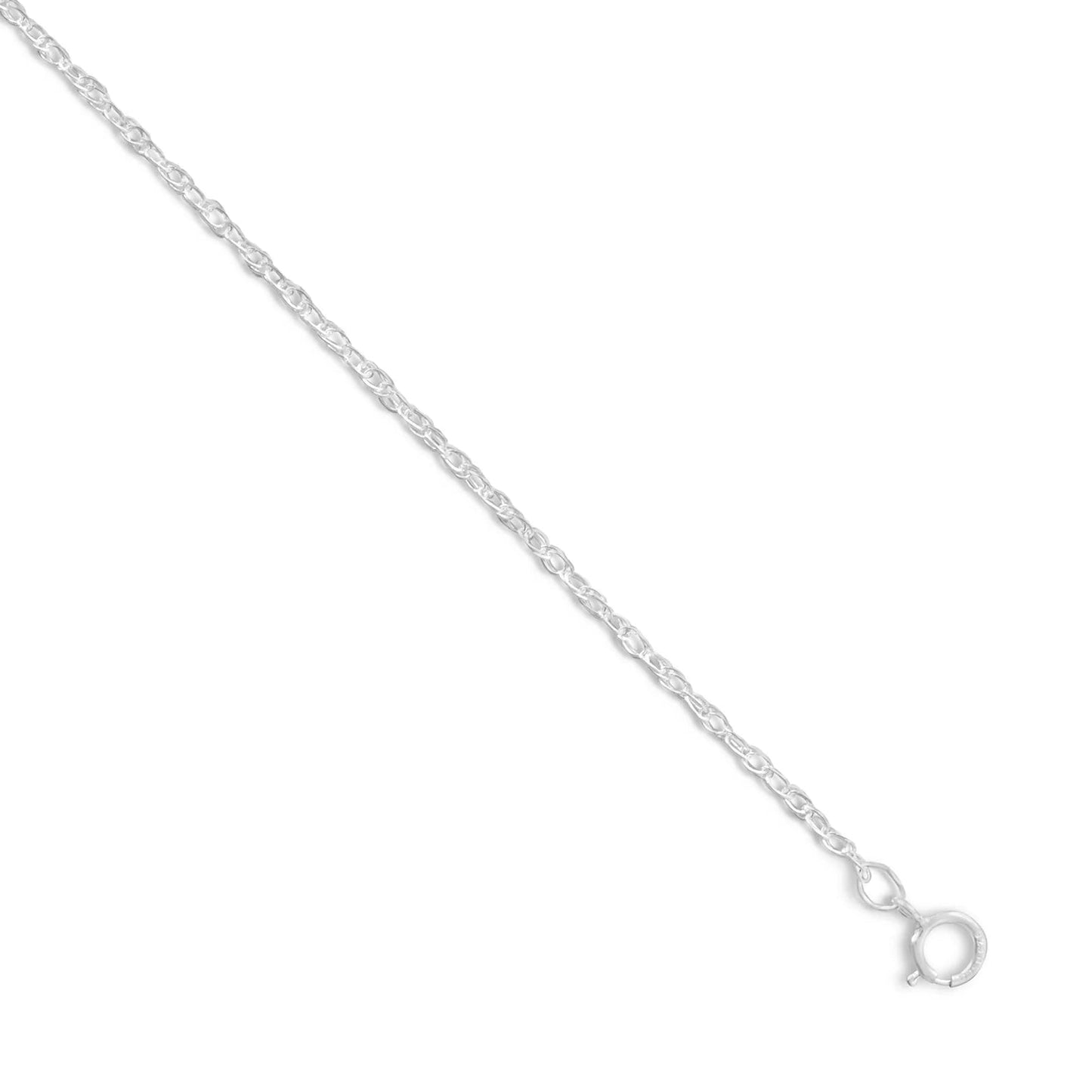 Light Rope Chain Necklace 925 Sterling Silver Spring Ring Individually Carded 1.3mm