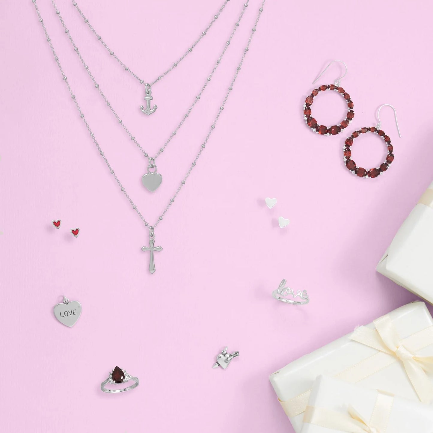 Sterling Silver Script Love Ring, Polished Band, 1.5mm Width, 9x17mm Message