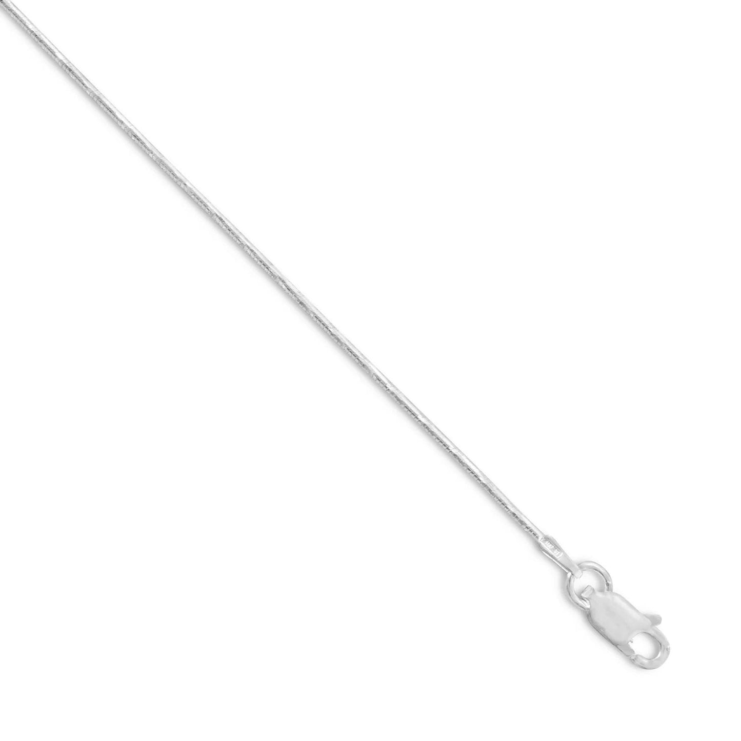 Diamond Cut Snake Chain Necklace 925 Sterling Silver Lobster Clasp Italy 1mm