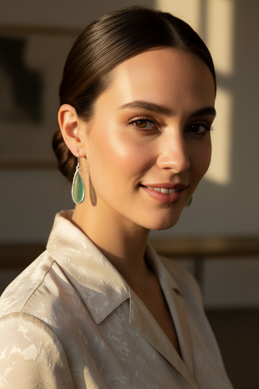 Casual Elegant Green Roman Glass