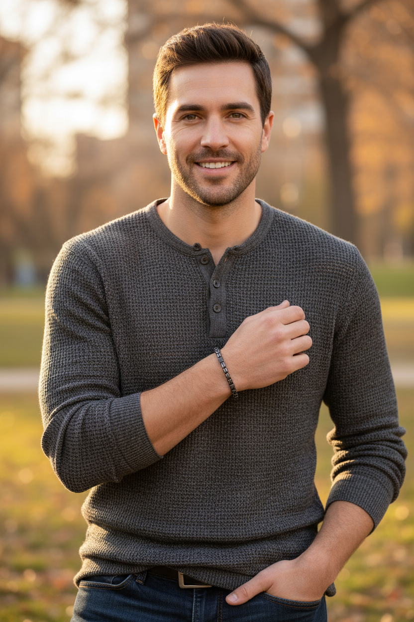 Casual Stylish Black Ruthenium Bracelet