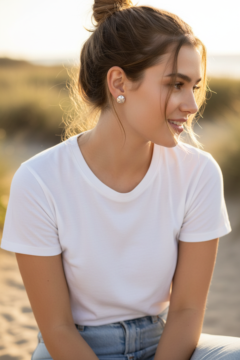 Casual white tee and jeans style
