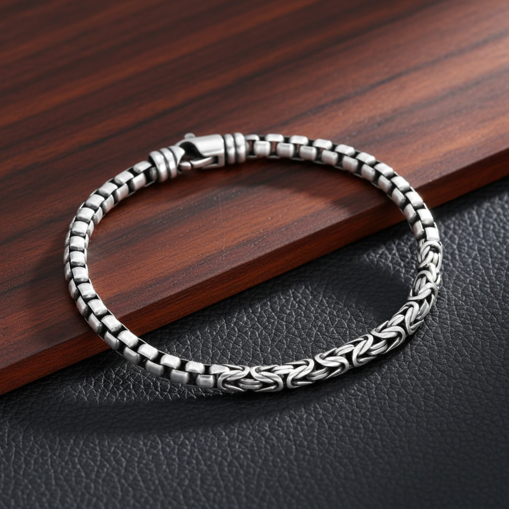 Dual-chain bracelet with elegant background