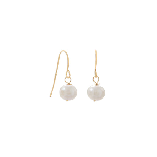 14 Karat Gold Cultured Freshwater Pearl Earrings