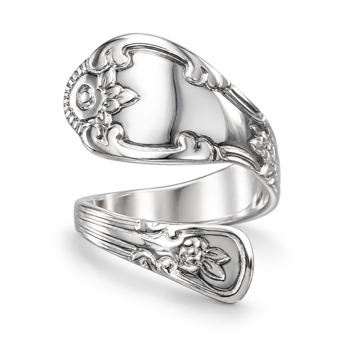 High Polish Spoon Ring 925 Sterling Silver Vintage Style Sizes 6-10
