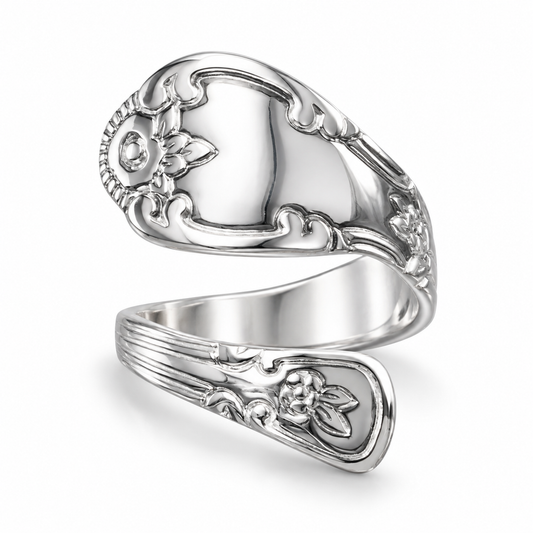 High Polish Spoon Ring 925 Sterling Silver Vintage Style Sizes 6-10