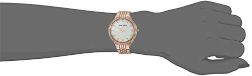 Anne Klein Women's Japanese Quartz Dress Watch with Metal Strap, Rose Gold, 16 (Model: AK/3816MPRG)