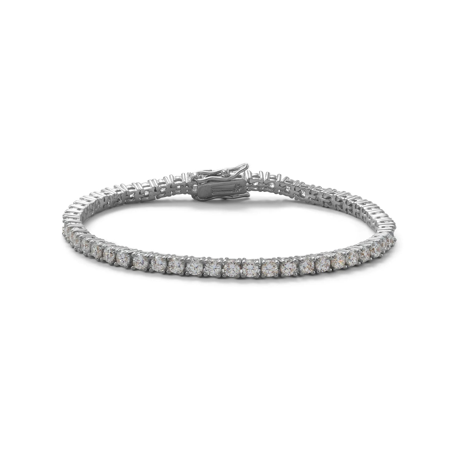 7" Rhodium-Plated CZ Tennis Bracelet