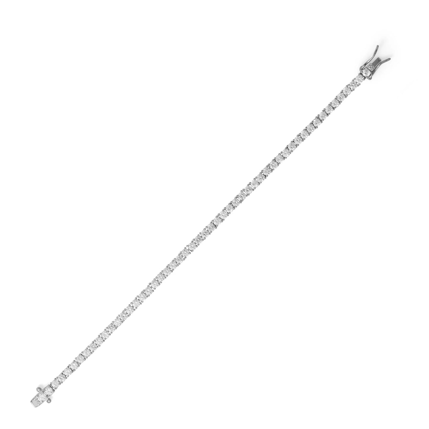 7" Rhodium-Plated CZ Tennis Bracelet