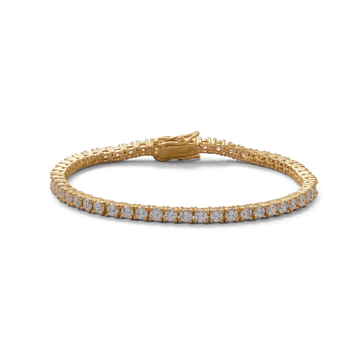 7" 14K Gold Plated CZ Tennis Bracelet