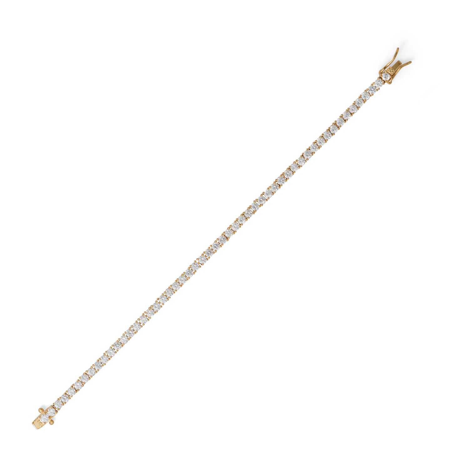 7" 14K Gold Plated CZ Tennis Bracelet