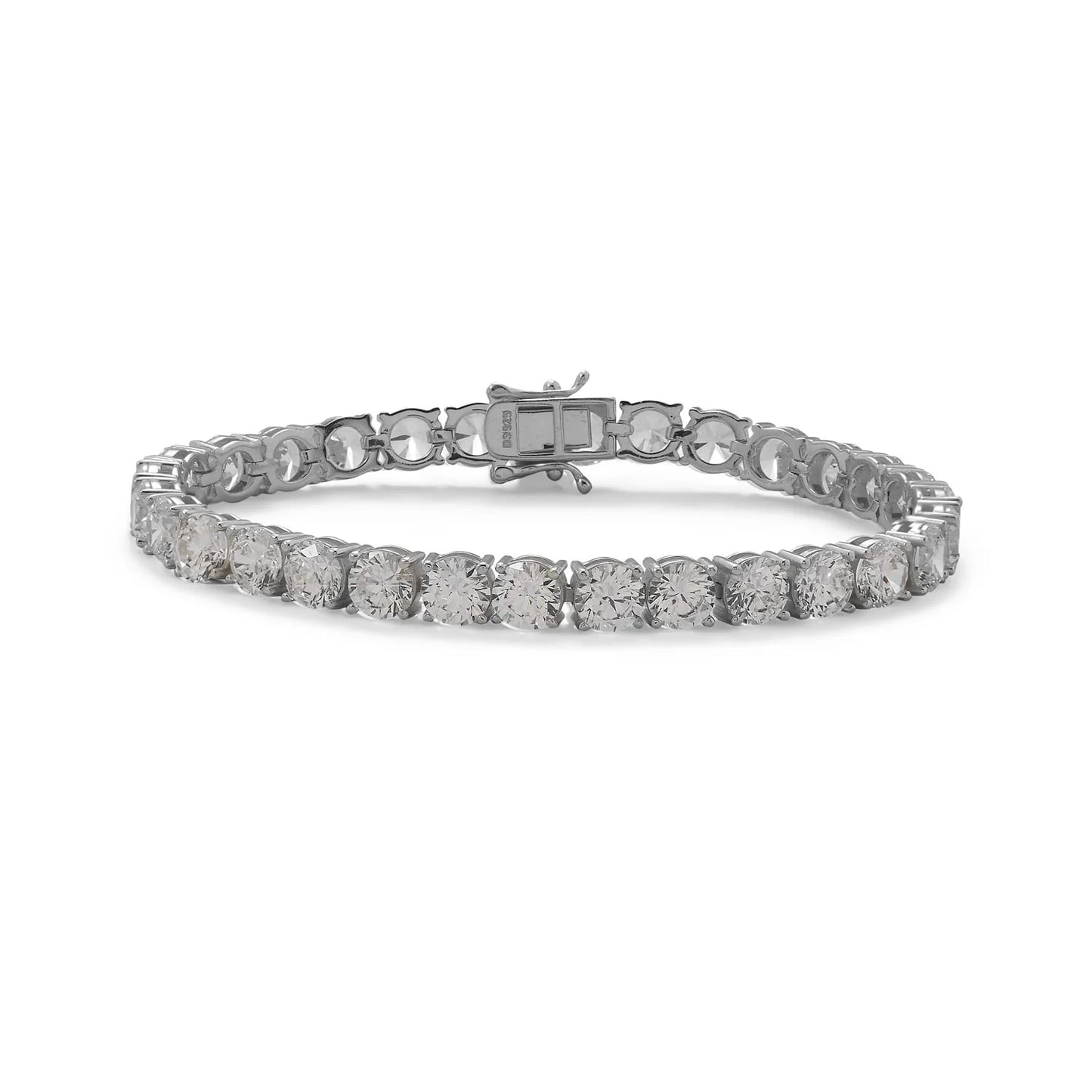 7.5" Rhodium Plated CZ Tennis Bracelet