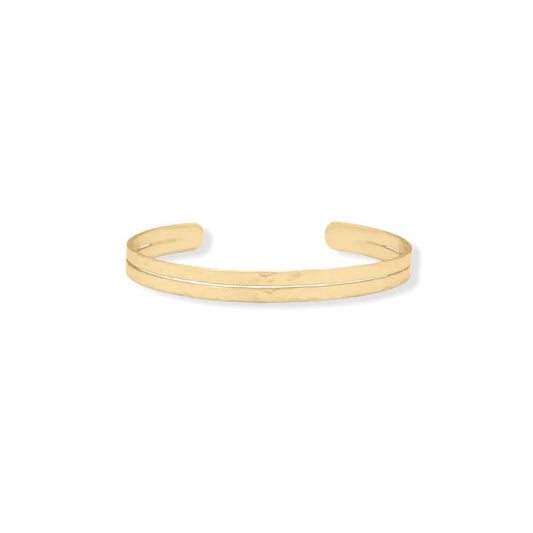 14K Gold Plated Double Cuff Bracelet