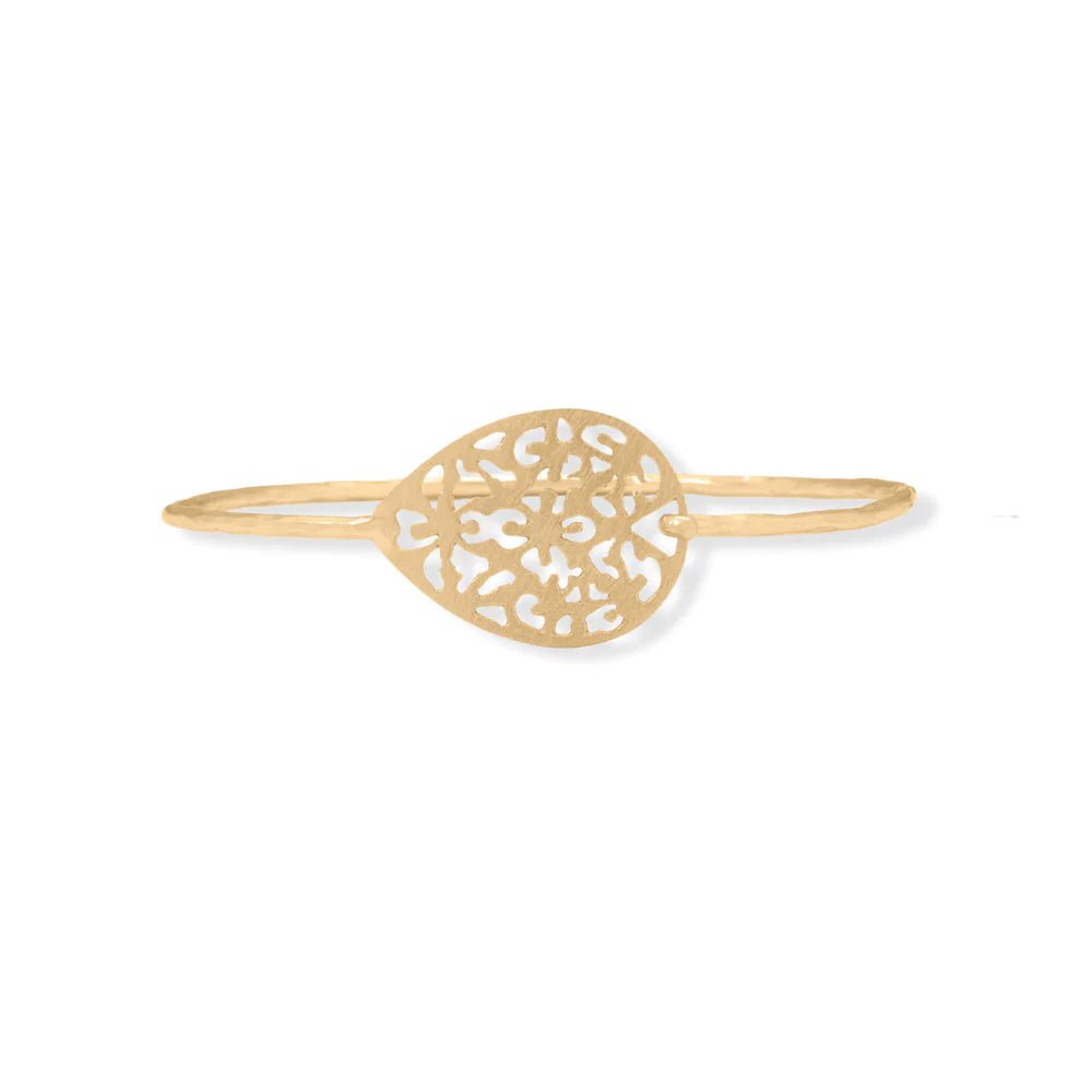 14K Gold Plated Filigree Bangle - Inspire with Passion!