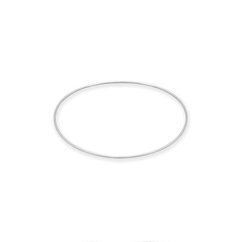 1.3mm Wide Smooth Wire Bangle Bracelet