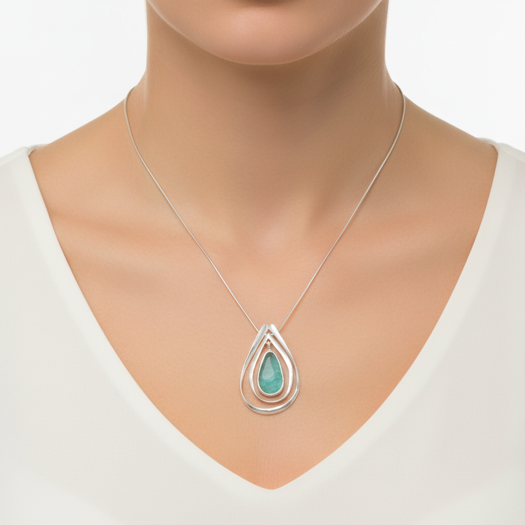 水滴吊墜項鍊圖片 2