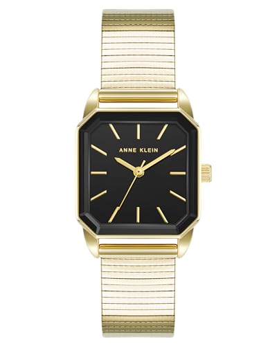 Anne Klein Women's Striped Mesh Bracelet Watch