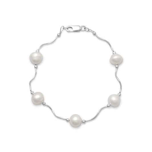 8" Bracelet with Cultured Freshwater Pearls