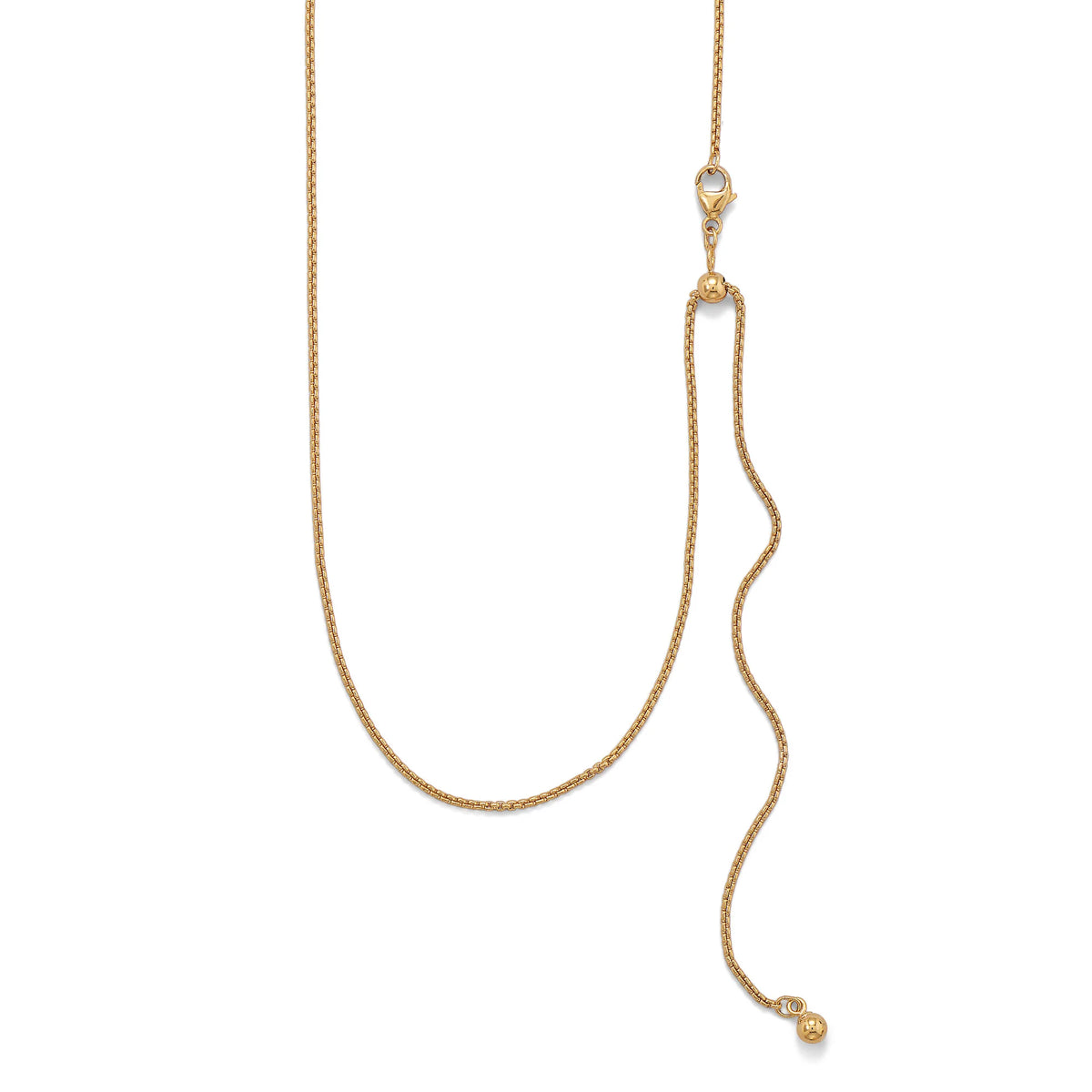 Gold Kai Chain Module Adjustable Gold Filled Round Box Chain - Kai Jewelry Store