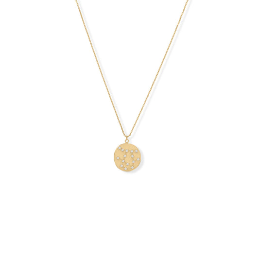 Cosmic Constellations! 16" + 2" Gemini Zodiac Coin Necklace