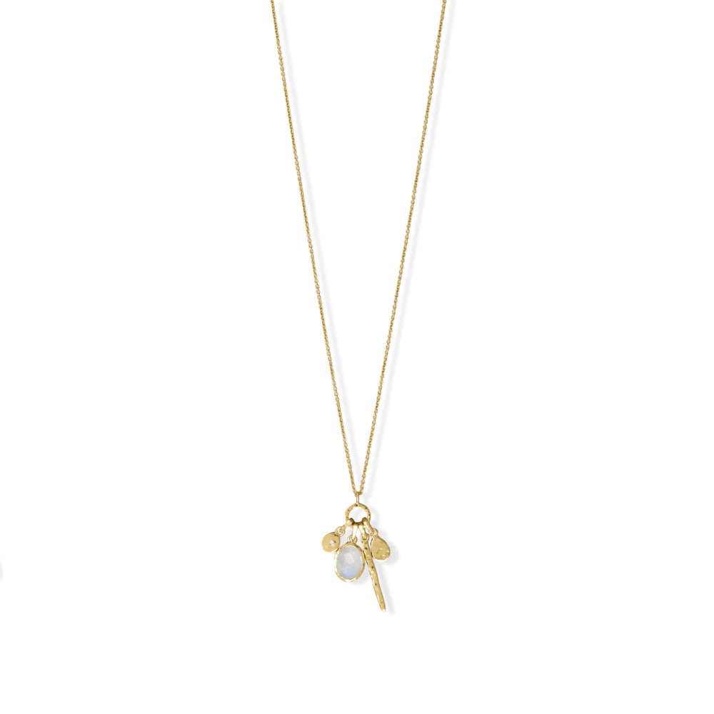 26" + 2" 14 Karat Gold Plated Charm Necklace