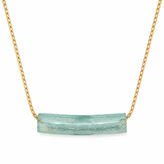 Ancient Roman Glass Bar Necklace 14/20 Gold Filled 18in w/ Certificate 31x8mm