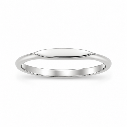 Dainty Marquise Bar Flat Top Ring 925 Sterling Silver 11.5x2mm Sizes 4-9