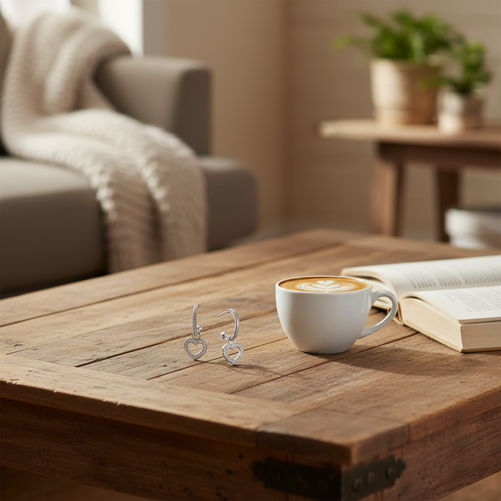 咖啡桌場景 4 - 復古桌面與書籍