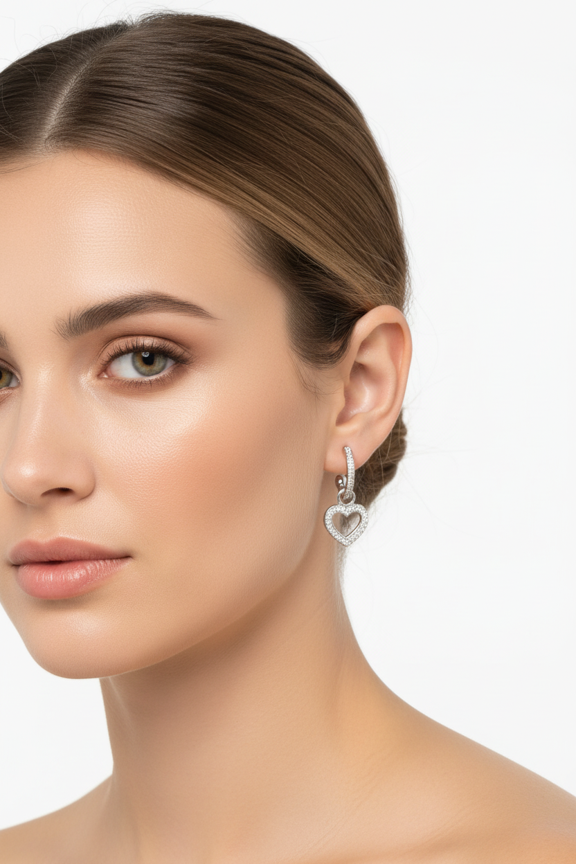 模特兒佩戴圖 4 - 耳環細節特寫