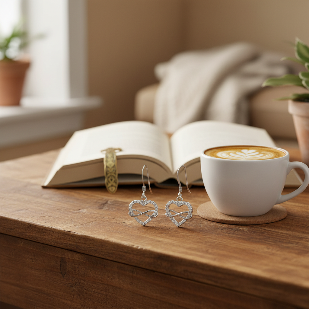 咖啡桌場景 4 - 復古桌面與書籍