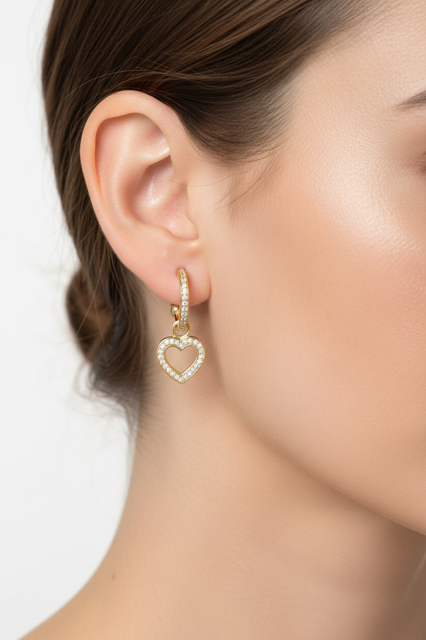 模特兒佩戴圖 4 - 耳環細節特寫