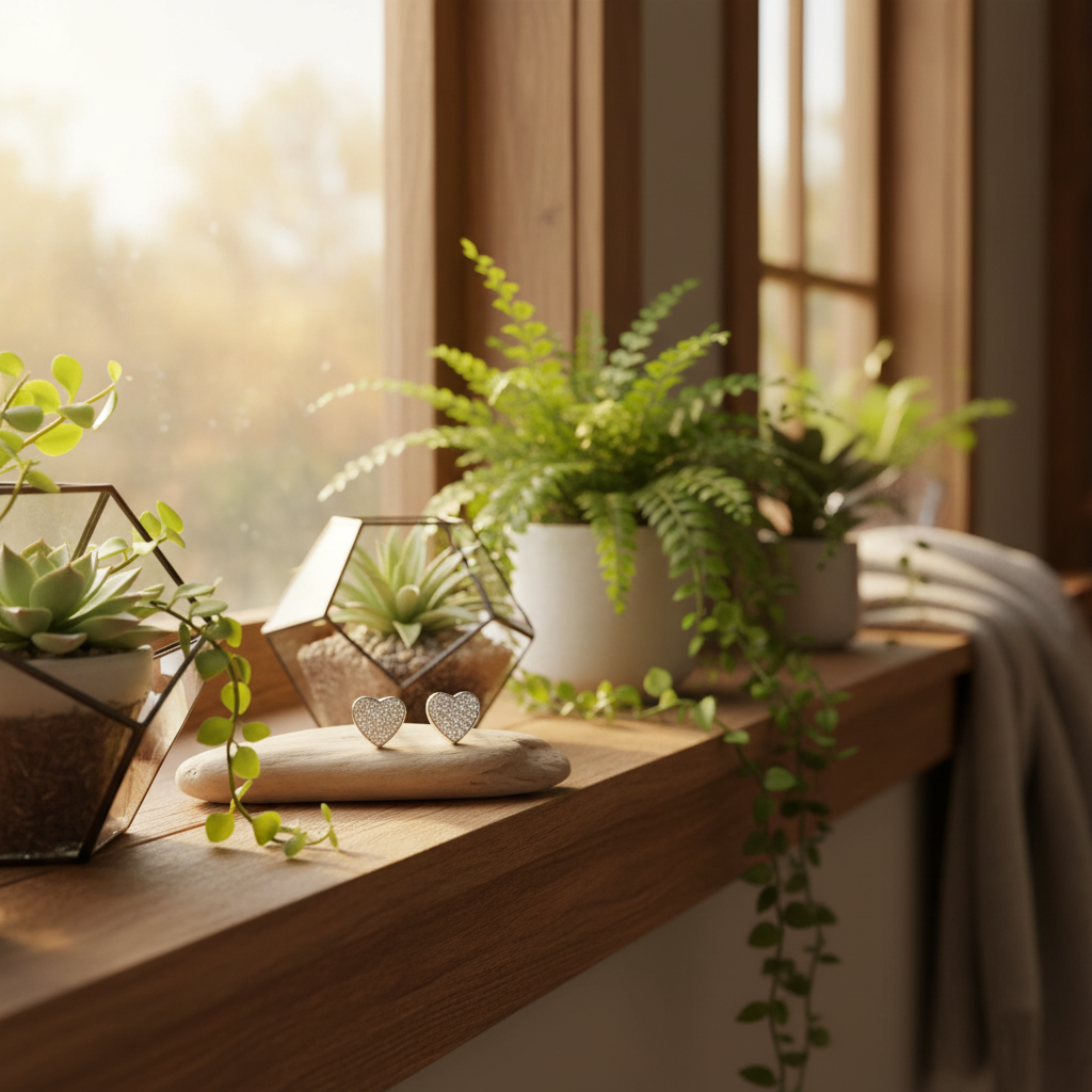 窗邊場景 4 - 黃金時段與植物