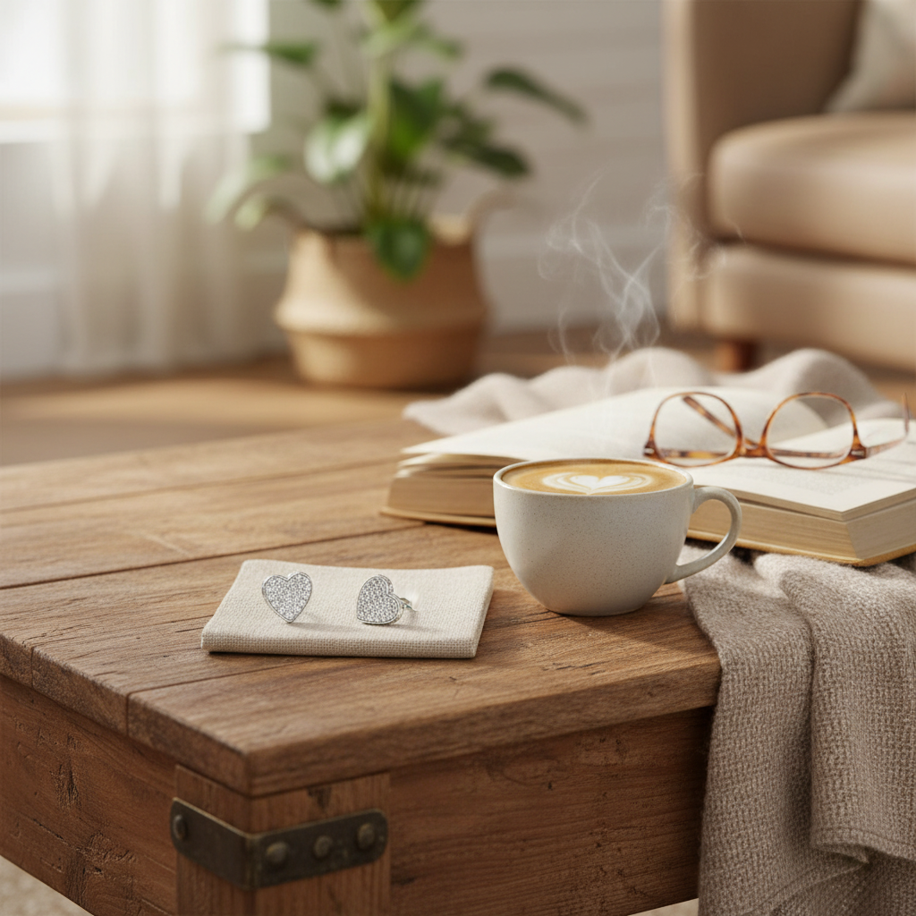 咖啡桌場景 4 - 復古桌面與書籍